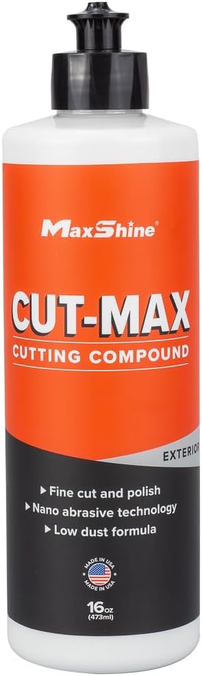 Maxshine 3 Pieces Professional Mini Cordless Polisher with Cutting & Polish Compound Kit (M0312 V2) - Lightweight (1.93 lbs), 6-Speed, DA/Rotary Polisher - Portable Auto Detailing Tool
