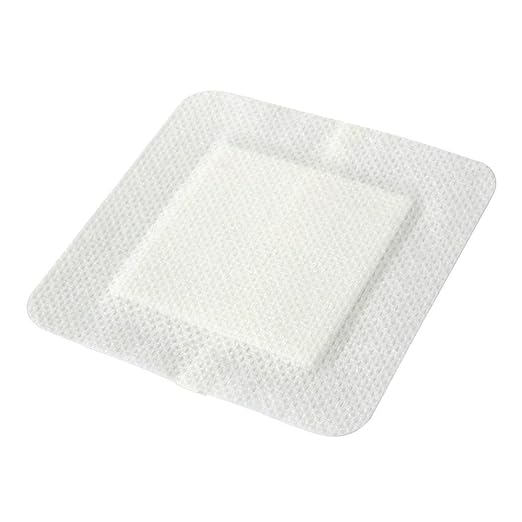 Medline Bordered Gauze, 4" x 4" Adhesive Island Wound Dressing, Sterile, 15 Count