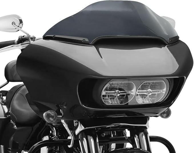 PSLER 8" Wave Windshield Wind Splitter - Road Glide Windshield Motorcycle Accessories for Touring Road Glide FLTR(Smoke)