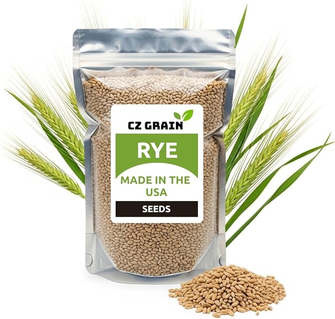 5 lbs No-Till Winter Rye Cover Crop Seeds – Non-GMO Rye Grass Seed for Soil Improvement, Erosion Control & Weed Suppression – Hardy Winter Rye for Deer, Turkey & Wildlife Food Plots
