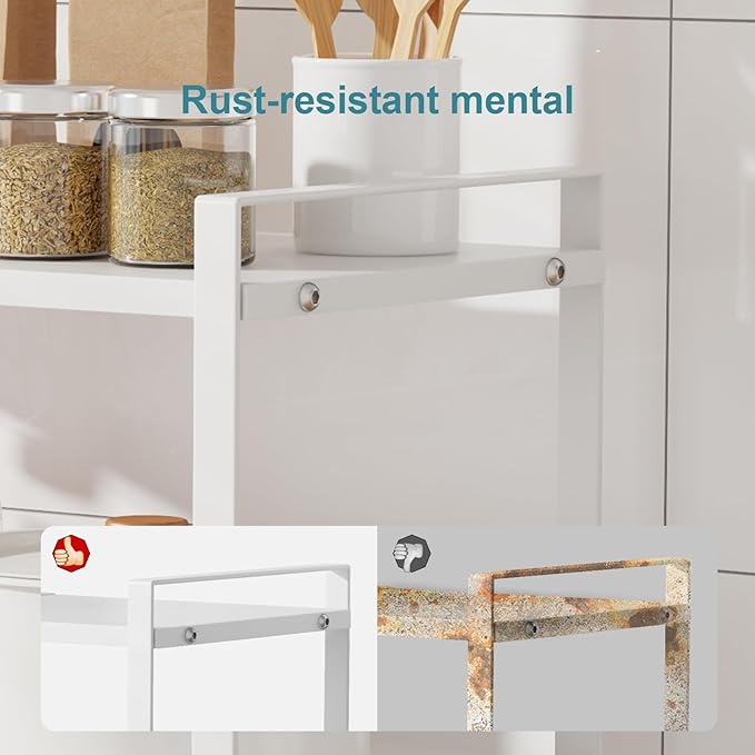 Cabinet Shelf Expandable Cupboard Under Sink Countertop Organizer Riser Rack for Kitchen Pantry Home Organization Extra Storage Space Saver Heavy Duty