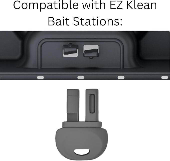 Key for EZ Klean Rat Bait Stations and Exterminators Choice Bait Boxes - Mouse Bait Station Key compatible with FBS Fly Bait Stations and EZ Klean Bait Stations - With Robby’s Cloud Keychain (12 Pack)