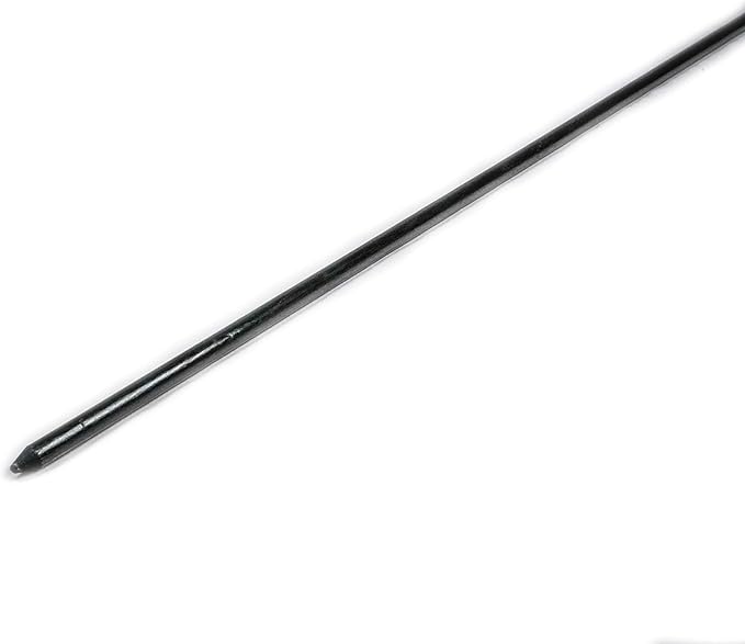 4ft Pro Snow Stakes - 48" x 5/16" Driveway Markers, Pointed Tip, Hy Viz Reflective Tape, Armor Cap (Choose Color/Quantity) (10, Black)
