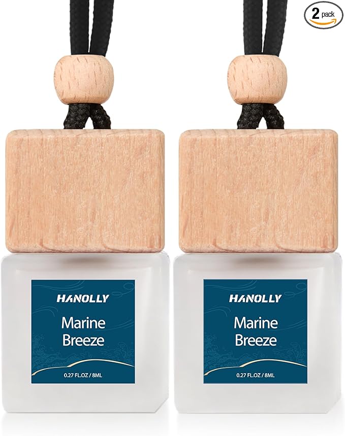 Car Air Freshener Hanging 2 Pack – Marine Breeze Car Freshener Diffuser, Fall Car Air Freshener for Women and Men, Lasting up to 45 Days. 0.27 FL OZ/8ML