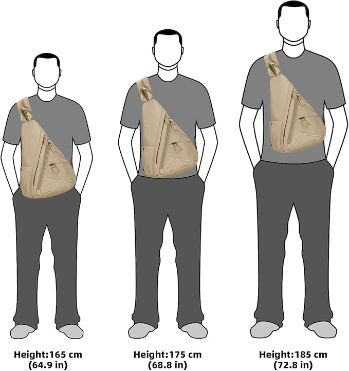 KL928 Nylon Sling Bag - Small Crossbody Backpack Shoulder Casual Daypack Multipurpose Rucksack for Men Women