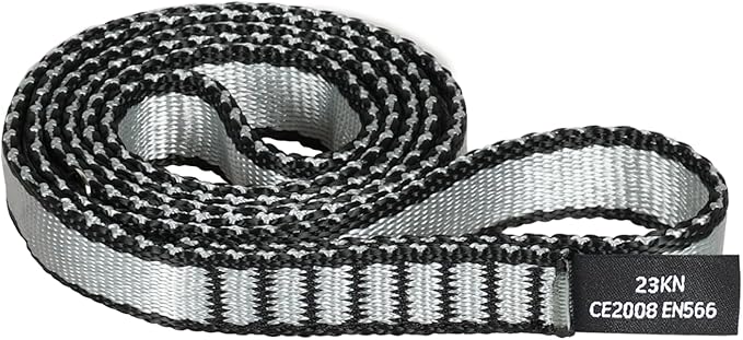 18MM Nylon Climbing Sling Runner - 23KN CE2008/EN566 Certified Outdoor Climbing Webbing for Rock Climbing, Rappelling, Mountaineering, Swing Gear, Outdoor Adventures & Emergency Anchoring