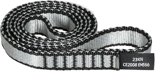 18MM Nylon Climbing Sling Runner - 23KN CE2008/EN566 Certified Outdoor Climbing Webbing for Rock Climbing, Rappelling, Mountaineering, Swing Gear, Outdoor Adventures & Emergency Anchoring