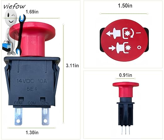 PTO Switch 5 Terminals 01545600 00522100 430-401 Fits Arens Graely ProMster ztx 260z 34z Zoom 2148XL ZTR 2050 34 Zero 1844 2148 Ikon-XD Deta Series 6201