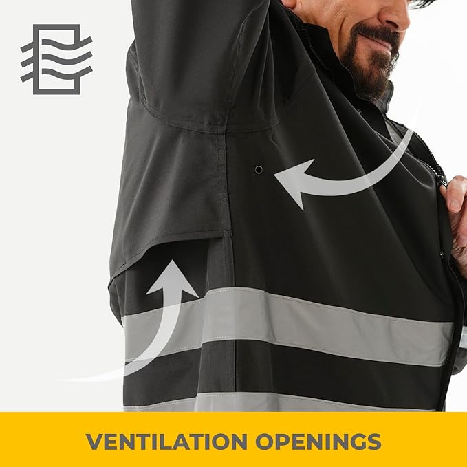 Safety Raincoat ALBATROSS PLUS Long Hooded Waterproof Emergency Rain Jacket Poncho for Men Women Adults