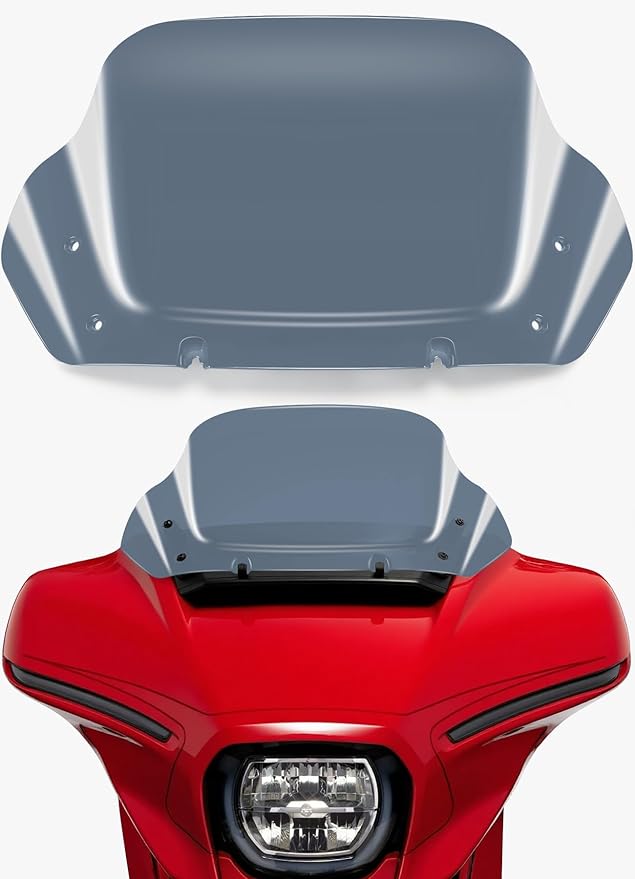 10" Wave Windshield Windscreen Wind Splitter Compatible with Harley Davidson Touring CVO Street Glide FLHXSE 2023-up,Street Glide FLHX 2024-up & FLXHU 2025-up (Tint)