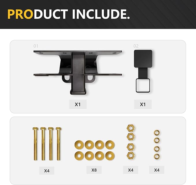 for Jeep Wrangler Tow Hitch Trailer Kit with 4-Pin Wiring Harness Compatible with 2007-2018 Jeep Wrangler JK JKU Hitch Receiver with Cover, 2 Inch Rear Bumper Towing Combo (2/4 Doors Unlimited)