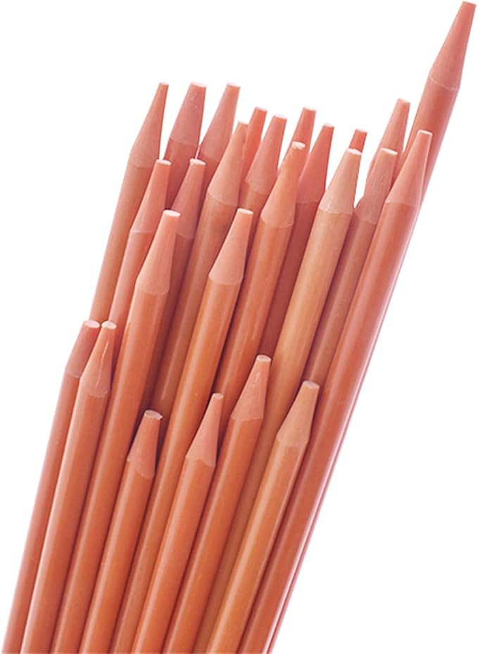 25-Pack 48Inch Driveway Markers Snow Stakes 5/16Inch Diameter Orange Reflective Markers Fiberglass Poles with Reflective Tape for Easy Visibility at Night