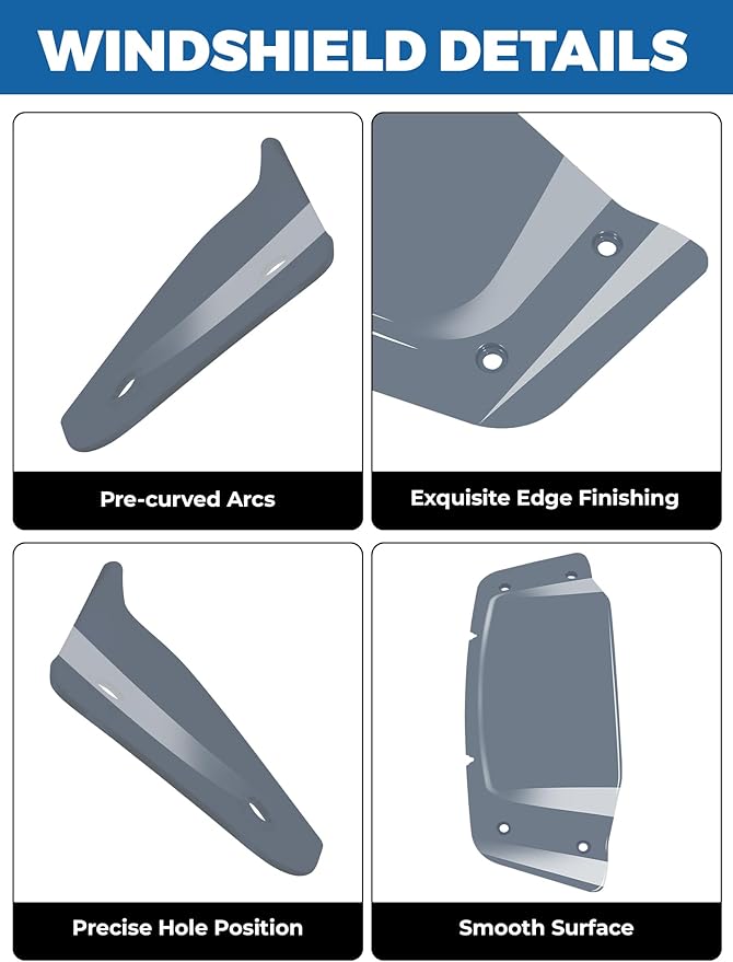 5" Windshield Windscreen Compatible for Harley Davidson CVO Street Glide FLHXSE Street Glide FLHX 2023 2024-Later (Vertical 5", Horizontal 7")