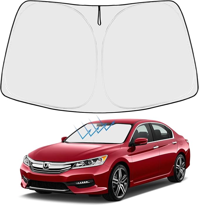 Proadsy Windshield Sun Shade for Honda Accord 2014-2017 4-Layer Foldable Front Sunshade Protector Sun Visor Blocks UV Rays Keep Car Cooler