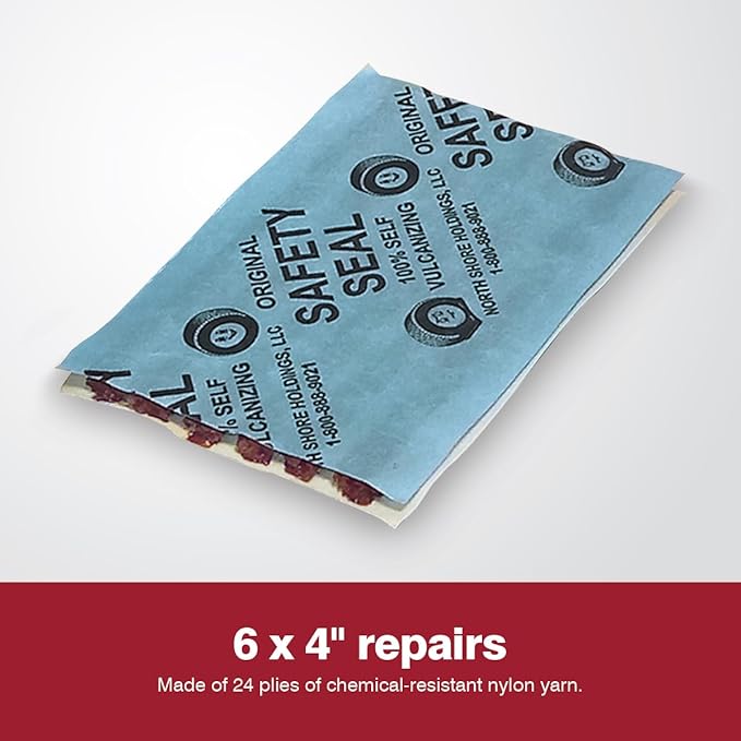 Safety Seal ATV Tire Repair Kit – Ready-to-Use Tubeless Tire Plug Kit with CO₂ Inflator, 6 Self-Vulcanizing 4" Repairs – for ATV, UTV, Quad & Motorcycle Tires
