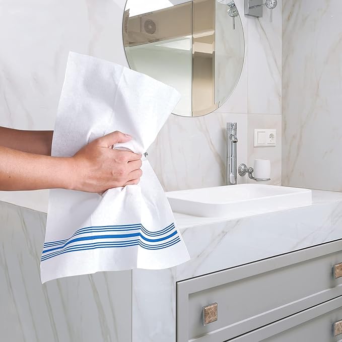 Vplus 150 PACK Guest Towels Disposable Bathroom, Decorative Bathroom Napkins, Soft, and Absorbent Disposable Paper Hand Towel for Dinners, Kitchen, Parties, Weddings, Christmas Party