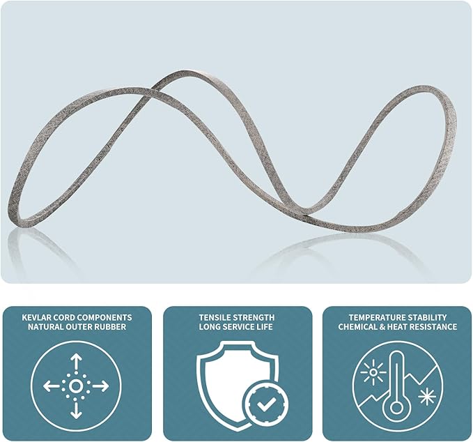 1/2 x 144.8'' Deck Belt M174994, Durable Kevlar Lawn Mower for John Deere 42 Inch Deck X330, X350, X354, X370 (M174994)