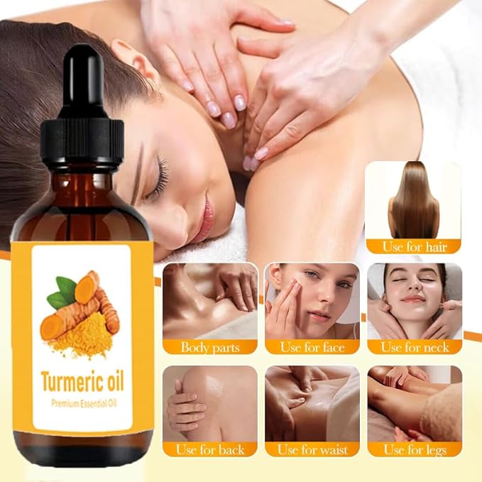 Turmeric Wash and Care 4 Piece Set - Lemon Turmeric Kojic Soap Bar & Cleansing Pads & Face Wash & Essential Oil, Jabon de Curcuma, Deep Cleansing Exfoliating Scrub Pads for Face & Body (A)