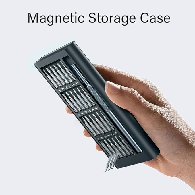 24-in-1 Small Screwdriver Set,Mini Repair Tool Kit Alloy Steel Magnetic Screw Driver for Macbook Laptop Drone toys Gift for Men (Matte handle)