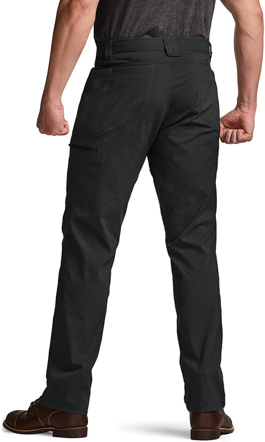 CQR Men's Vent Stretch Pants, Quick Dry Lightweight Casual Cargo Pants, Water Resistant Straight-Fit Utility Work Pants