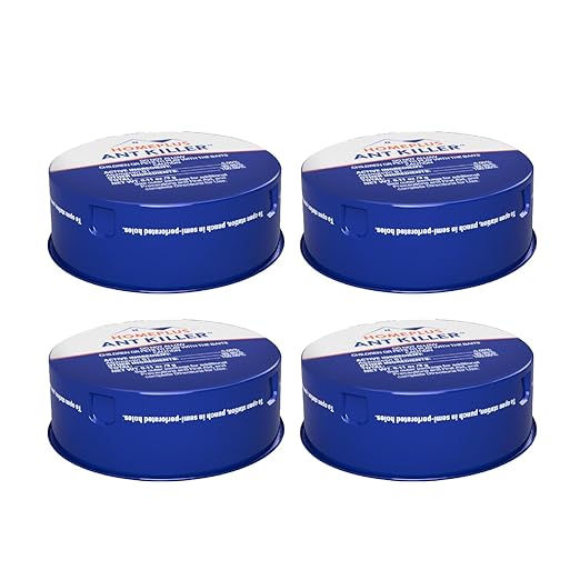 Homeplus Ant Bait Traps, Outdoor & Indoor Ant Killer, 4 Metal Stations with 4 Food-Based Attractants, Child-Resistant Design, Formulated with Abamectin B1, Ready-to-Use Bait Station