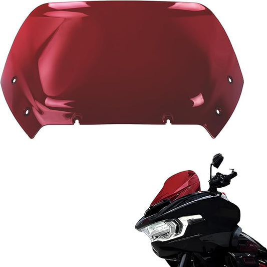 11.5'' Windshield Windscreen Motorcycle Wind Splitter Fit for Harley Road Glide FLTRXSE 2023-later FLTRX FLTRXSTSE 2024-later for Dual Headlights Red