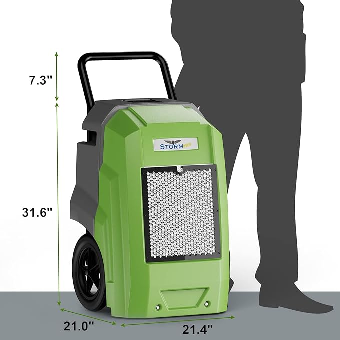 ALORAIR Storm Pro Commercial Dehumidifier 180 PPD, LGR Portable Dehumidifier with Pump, cETL Listed, 5 Years Warranty, LCD Display, for Clean-Up, Flood, Moisture