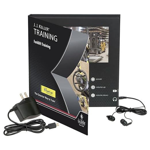 Forklift Training Training Kit in English & Spanish, OSHA Compliant, Includes Program, Employee Handbooks, Training Log, Earbuds & AC Adapter, J. J. Keller & Associates, Inc.