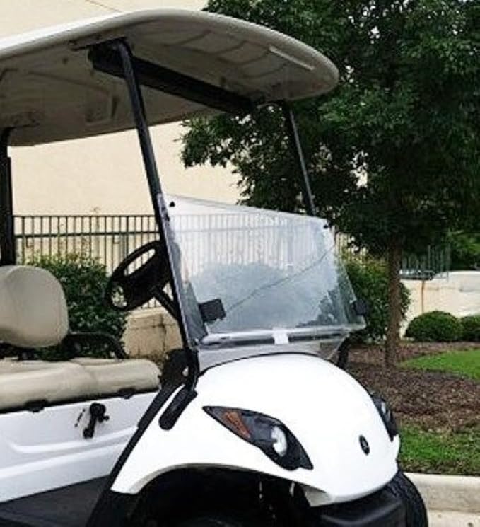 GCA Golf Cart Windshield (Fits: Yamaha DRIVE 2 ) 2017- Current - CLEAR Folding Windshield