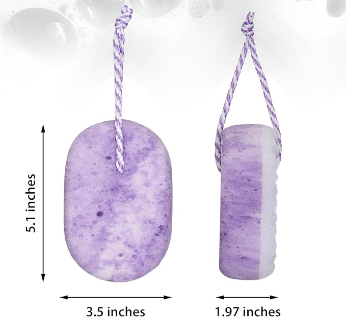 Boao 5 Pieces Soft Bath Sponge Shower Natural Gentle Soothing Body Fiber Exfoliating Shower Sponge Wash Bouquet for Women Men, Random Color (Fresh Color)