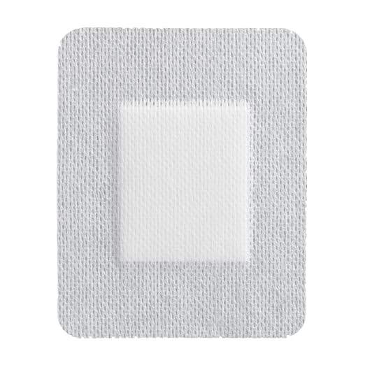 Medline Sterile Bordered Gauze Adhesive Island Wound Dressing, 4" x 5" with 2" x 2.5" Pad - Count of 15