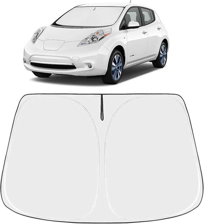 Proadsy Windshield Sun Shade for Nissan Leaf 2011-2017 4-Layer Foldable Front Sunshade Protector Sun Visor Blocks UV Rays Keep Car Cooler