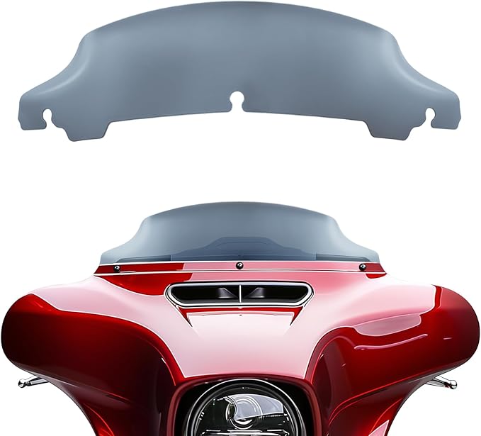 JMTBNO Smoke 4.5" Motorcycle Wave Windshield Windscreen Compatible for 2014-2024 Harley Davidson Touring Street Glide/Electra Glide/Ultra Limited/Tri Glide FLHT FLHX FLHXS FLHTK