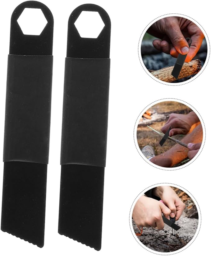 20pcs Survival Fire Starter Scraper for Camping Lightweight Multifunctional Outdoor Lighter Tool with Magnesium Flint for Hiking Emergency Adventures