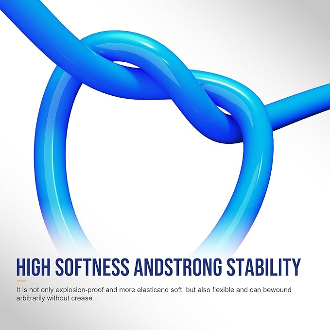 1/4 Air line,1/4 inch OD Air Hose Kit,Airline Tubing Repair Kit Compressor Tube with Push to Connectors Fittings (Blue-32.8FT/10M)