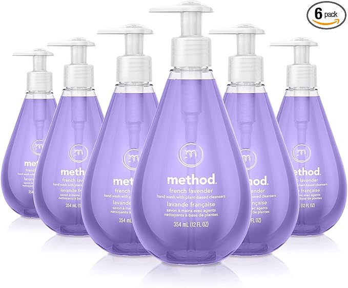 Method Gel Hand Wash, French Lavender, 12 fl oz (Pack of 6)