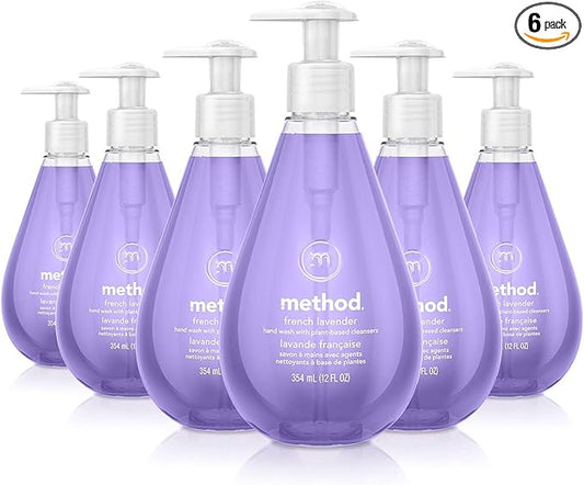 Method Gel Hand Wash, French Lavender, 12 fl oz (Pack of 6)