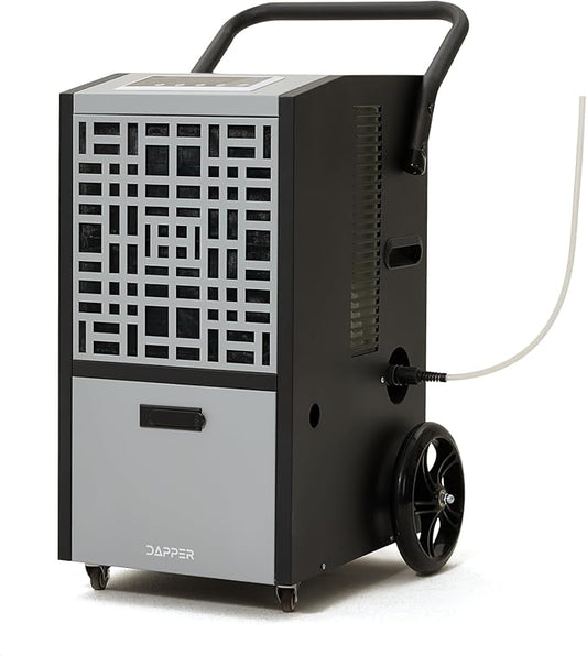 105-Pint Commercial Dehumidifier for Basements & Industrial Spaces – Built-In Pump, Drain Hose, Continuous Operation, 2-Speed Fan, 8000 Sq Ft Coverage, ETL Certified