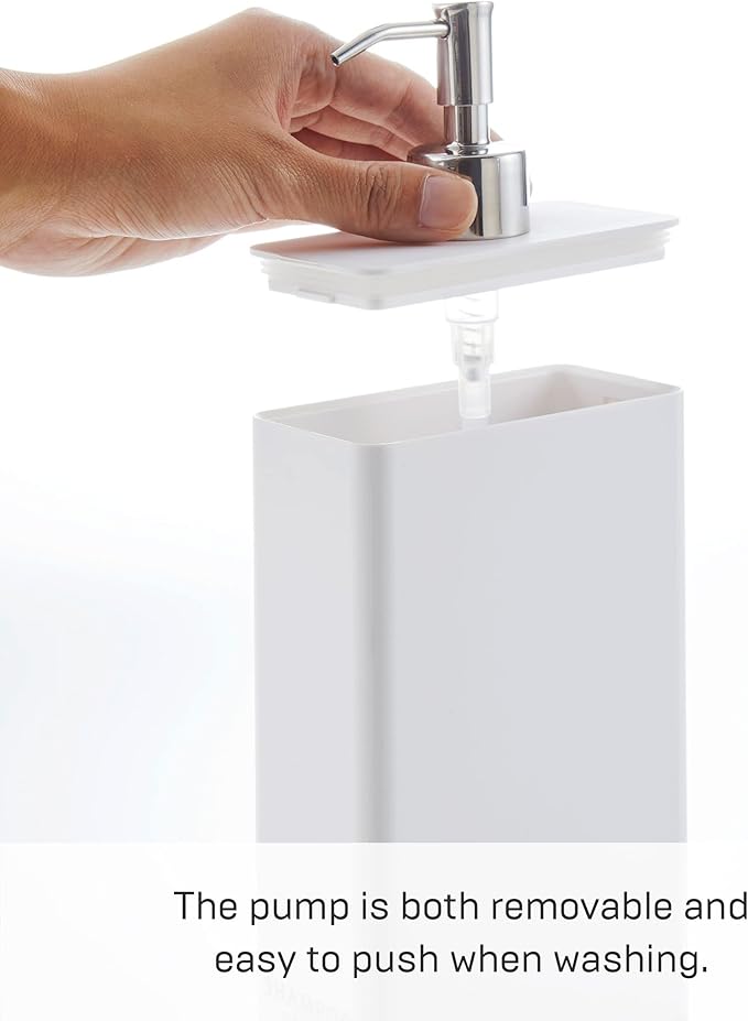 YAMAZAKI Home Tower Shower Dispenser - Contemporary Bottle Pump - Body Soap - Abs Plastic - 24 Fluid Oz., 700 Ml