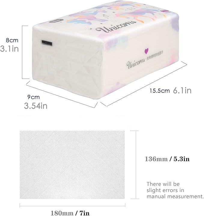 Pack of 10, Soft Small Facial Tissue, Toilet Paper, Disposable Napkin, Bag Cover NOT Box, White Facial Paper, Material Native Wood Pulp Fiber NOT COTTON, 4-Ply