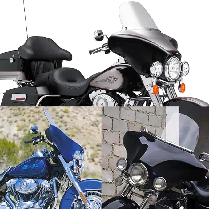 WYNMOTO 13" Clear Windshield Windscreen for '96-'13 Harley Davidson Touring Street/Electra Glide/Tri Glide