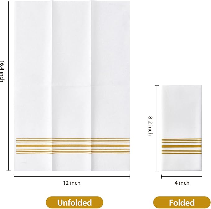 Vplus 150 PACK Guest Towels Disposable Bathroom, Decorative Bathroom Napkins, Soft, and Absorbent Disposable Paper Hand Towel for Dinners, Kitchen, Parties, Weddings, Christmas Party