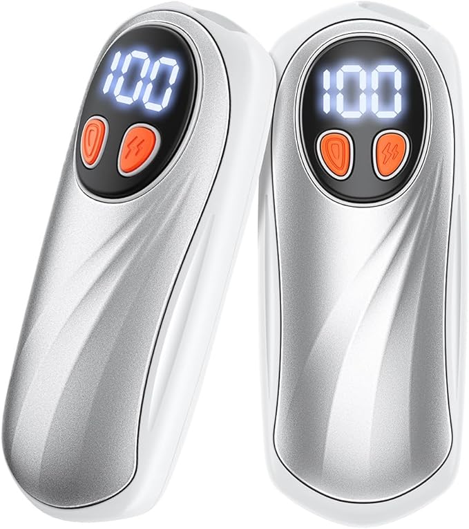 Hand Warmers Rechargeable 2 Pack, 6000mAh Electric Hand Warmers, 5-Level Heating with Battery Display, Reusable Portable Pocket Heater, Gifts for Christmas, Outdoor, Golf, Travel, Hunting, Camping