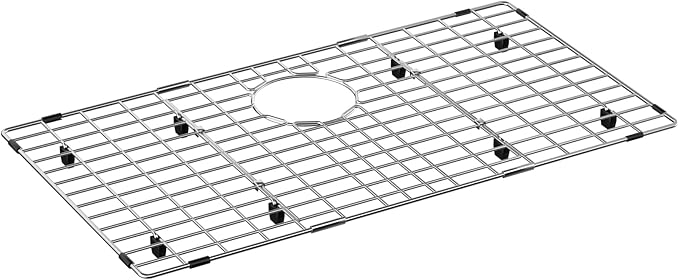 Sink Protector Kitchen Sink Bottom Grid Sink Grates,Stainless Steel,Rear Drain Hole,28.3"L×15.2"W