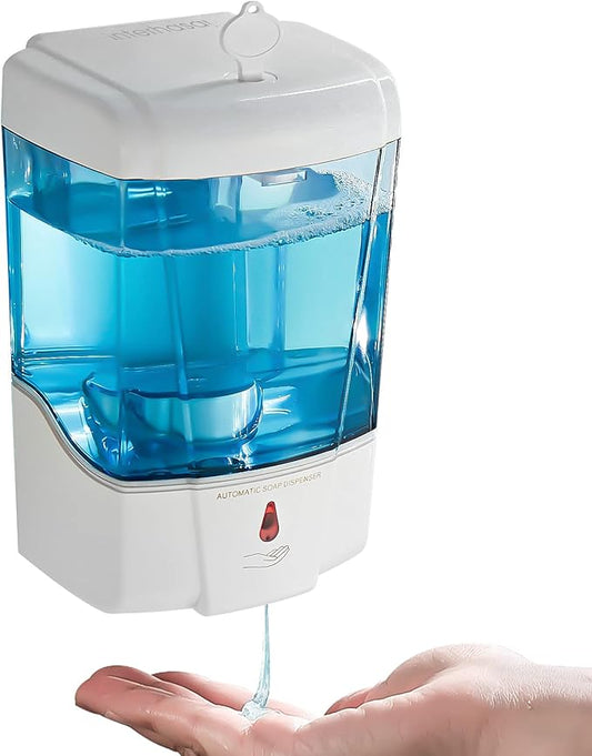 interhasa! Automatic Soap Dispenser Wall Mount 20oz Refillable Liquid Hand Sanitizer Dispenser Commercial Soap Dispenser for Bathroom Support Liquid Gel
