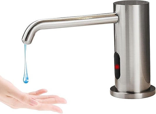 Automatic Soap Dispenser Touchless for Kitchen and Bathroom, Sink Built in Commercial Electric Soap Dispenser,Upgraded Infrared Sensors Brass Material, with Bottle and Pump 33.81oz/1000ml