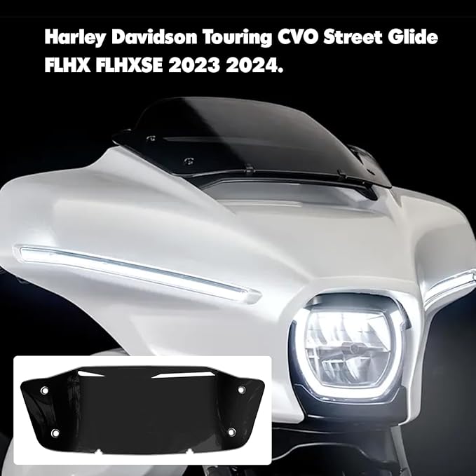 7" Black Windscreen Windshield Compatible with Harley Davidson Tuoring CVO Street Glide FLHXSE 2023 2024 FLHX/I 2024 for 2023 2024 Street Glide Accessories