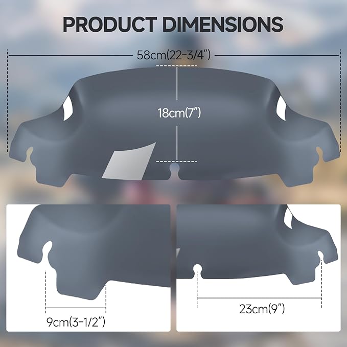 Windshield 7" Motorcycle Wave Windscreen 2014-2023 Fit For Harley Davidson Touring Street Glide Electra Glide Ultra Limited Tri Glide Flht Flhx Flhtk Flhtc Flhtcu, Smoke