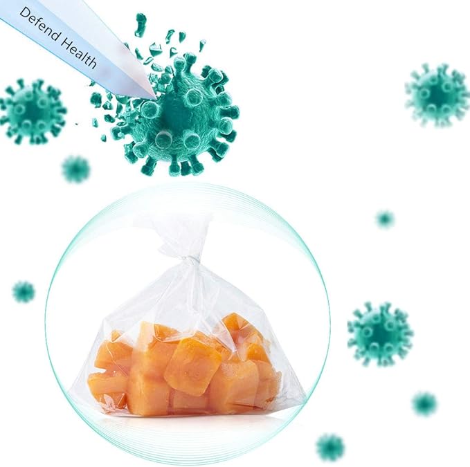 Food Storage Bags, 12 x 16 Plastic Produce Bag on a Roll, for Fruits, Vegetables, Bread, Groceries - Clear, 350 Per Roll (1 Roll)