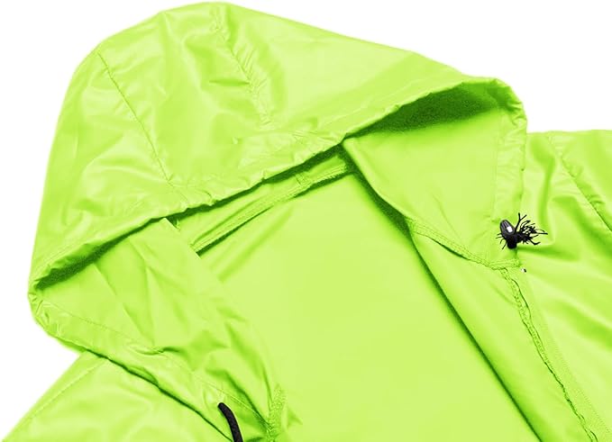 COOFANDY Mens Packable Rain Jacket Lightweight Waterproof Raincoat with Hood Outdoor Rain Gear Travel Hiking Cycling